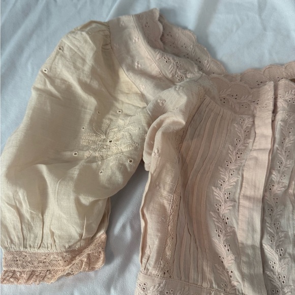 Love Shack Fancy Helena Dress Prairie Pink Size 0 - Picture 3 of 6